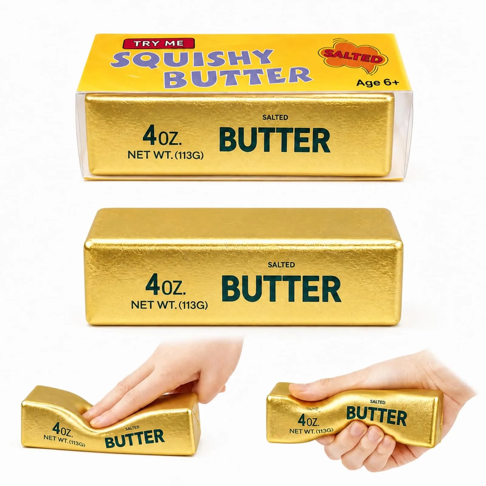 XQOQO Butter Squishy Toy Slow Rising Golden | 13.5cm (5.32in) Stress Relief Fidget Toy