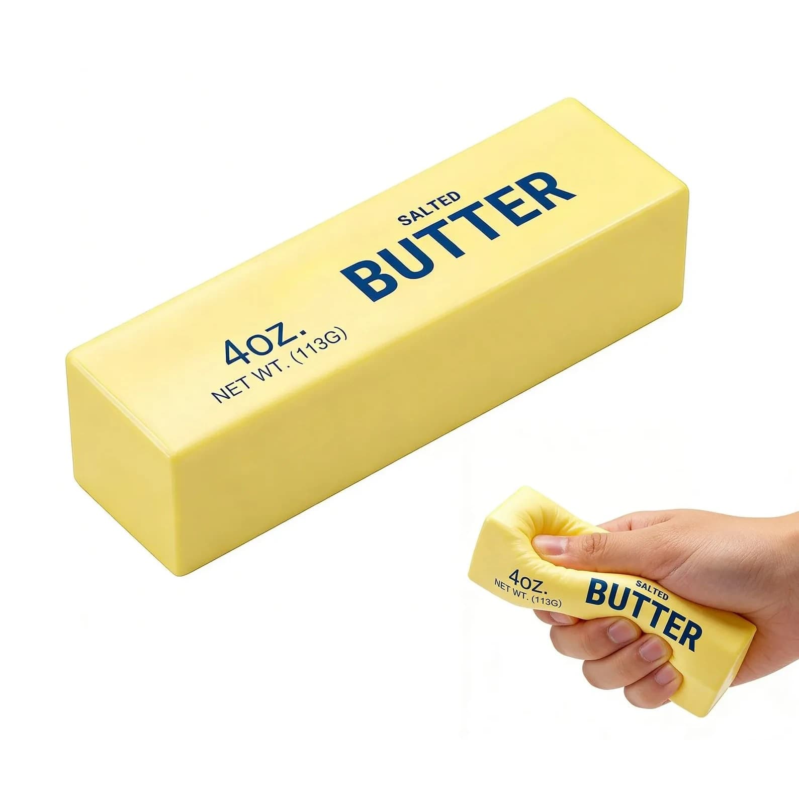 OPOM Butter Squishy Toy Gold 13.5cm (5.3in) | Slow Rising Scented Stress Ball for Kids & Adults — Amber / 5.35inch