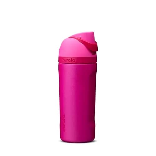 Owala FreeSip Kids Stainless Steel Water Bottle 16 oz Read My Lips | Insulated & Leak-Proof for Daily Hydration thumbnail 1