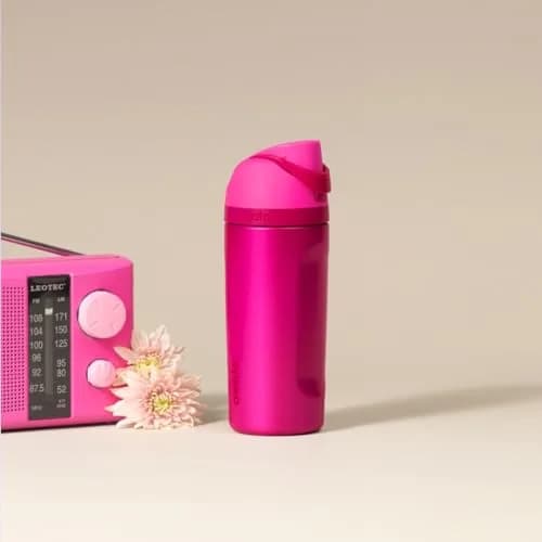 Owala FreeSip Kids Stainless Steel Water Bottle 16 oz Read My Lips | Insulated & Leak-Proof for Daily Hydration thumbnail 7