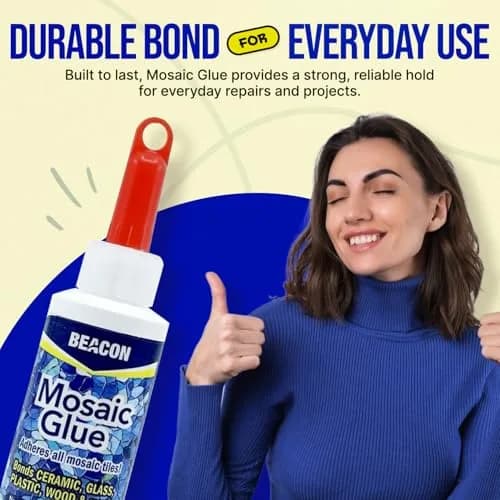 Beacon Mosaic Glue - Non-Toxic & Water Resistant, 4 Fl Oz (Pack of 2) | Bonds All Tiles & Surfaces thumbnail 7