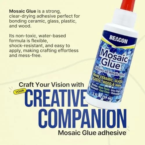 Beacon Mosaic Glue - Non-Toxic & Water Resistant, 4 Fl Oz (Pack of 2) | Bonds All Tiles & Surfaces thumbnail 2