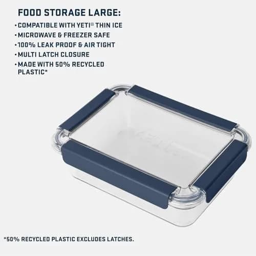 YETI Food Storage Container Large Seafoam | Airtight & Leakproof for Cooler & Kitchen thumbnail 4