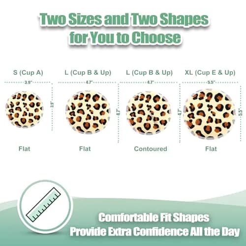 wegreeco Washable Reusable Nursing Breast Pads (14 Pack) - Large Cheetah Print | Soft & Absorbent for Leak-Free Comfort thumbnail 2