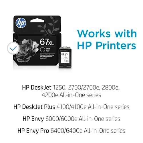 HP 67XL Black High-Yield Ink Cartridge 2 Pack | 480 Pages Total thumbnail 2