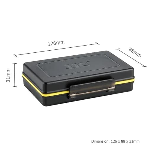 JJC Camera Battery & Memory Card Storage Case for Fuji NP-W126, X100F, X-T3 | Compact, Water-Resistant thumbnail 6