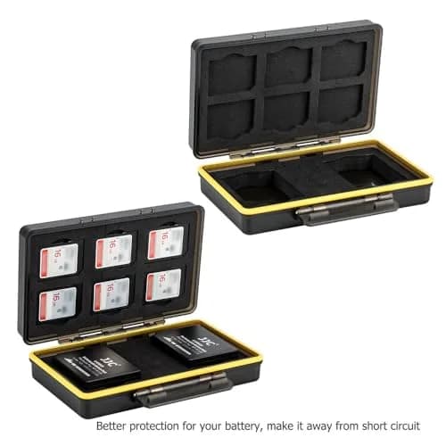 JJC Camera Battery & Memory Card Storage Case for Fuji NP-W126, X100F, X-T3 | Compact, Water-Resistant thumbnail 7