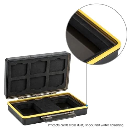 JJC Camera Battery & Memory Card Storage Case for Fuji NP-W126, X100F, X-T3 | Compact, Water-Resistant thumbnail 3