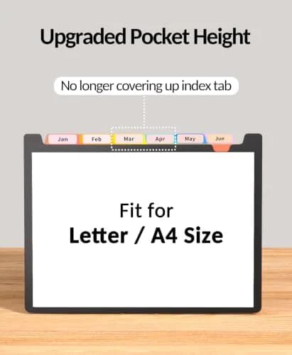 Sooez Accordion File Organizer 13-Pocket Letter Size | Durable Matte Black Expanding File Folder thumbnail 2