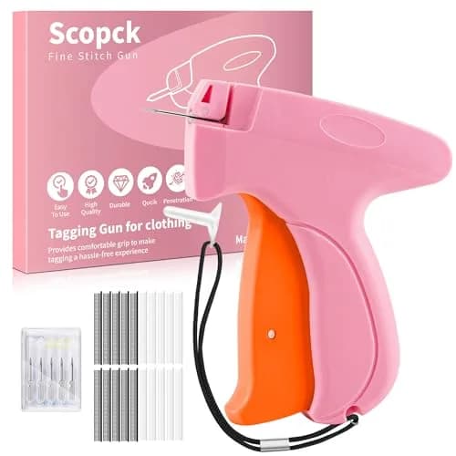 Scopck Handheld Stitch Gun for Clothes, Purple-Pink (Includes 6 Needles, 1800 Fasteners) thumbnail 1