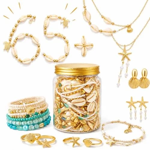 JYSO Mystery Jewelry Jar Bundle Gold Jewelry Set | 65+ Pieces thumbnail 1