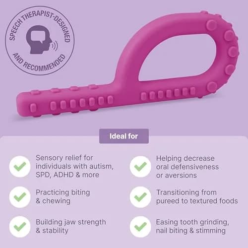 ARK Textured Grabber Sensory Chew XXT Very Firm Forest Green 12.9 cm (5.12" L x 1.92" W x 0.58" Th) | Oral Motor Therapy Tool for Autism, ADHD, SPD thumbnail 3