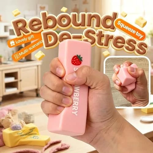 Generic Pink Butter Squeeze Stress Toy 14.5cm (5.71in) | Slow Rebound PU Toy for Kids thumbnail 3