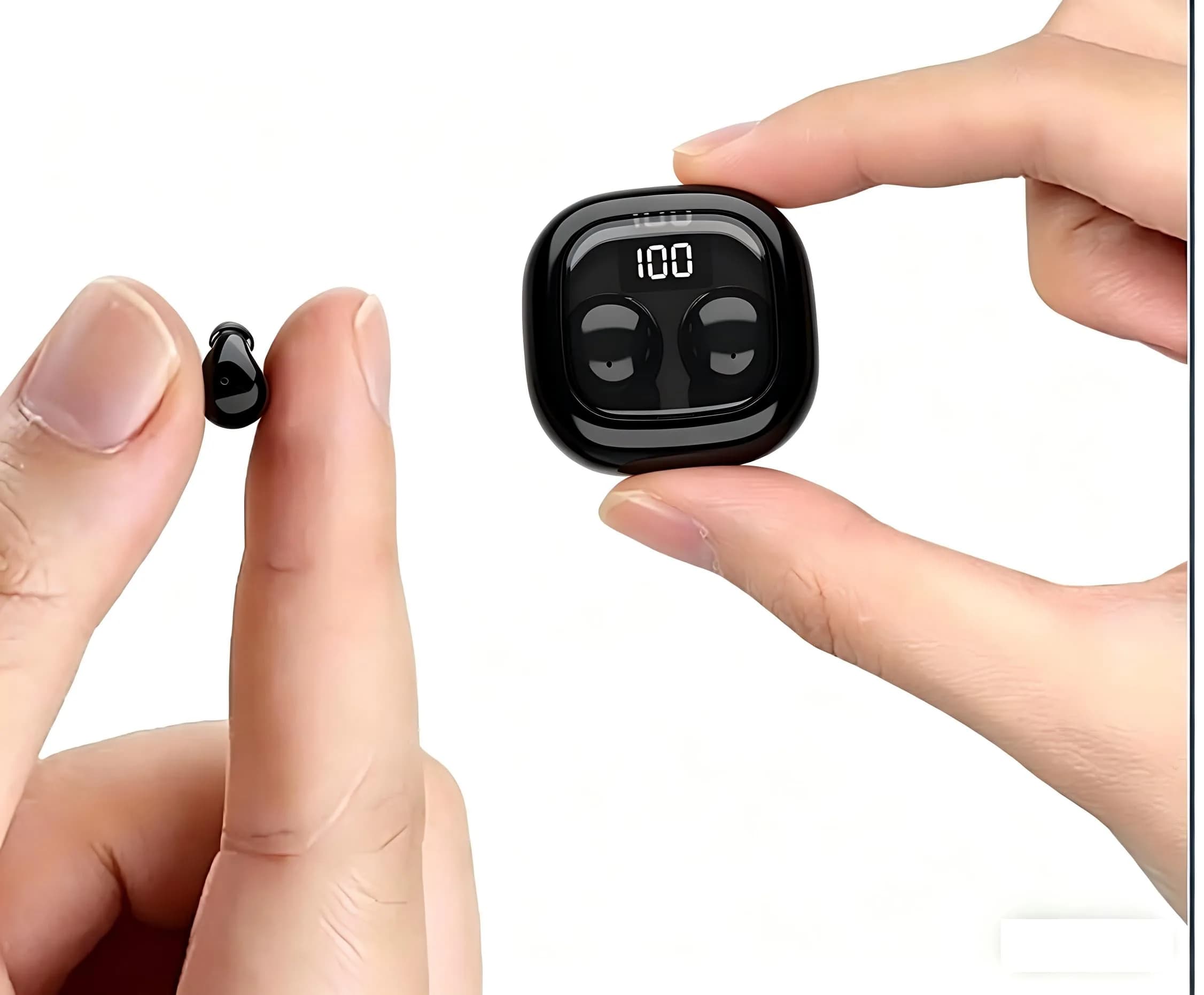 YXYKODM Tiny Invisible Sleep Earbuds Bluetooth 5.3 for Side Sleepers & Small Ears | ENC Noise Cancelling, 20H Playtime — White