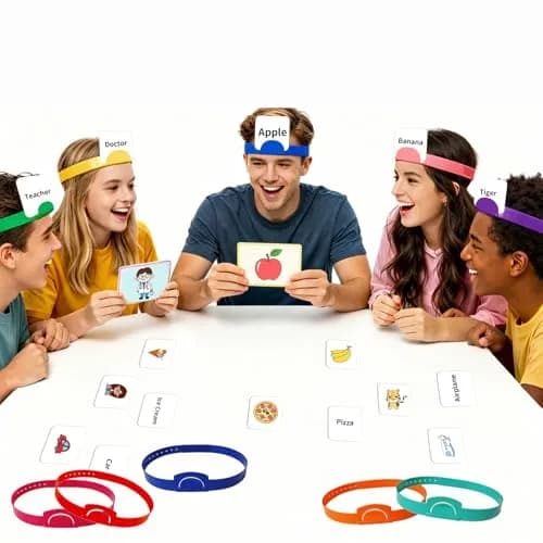 HOOJOJO 10 Pcs Guess Who Game Headbands (10 Colours) | Family & Party Game Accessory thumbnail 5