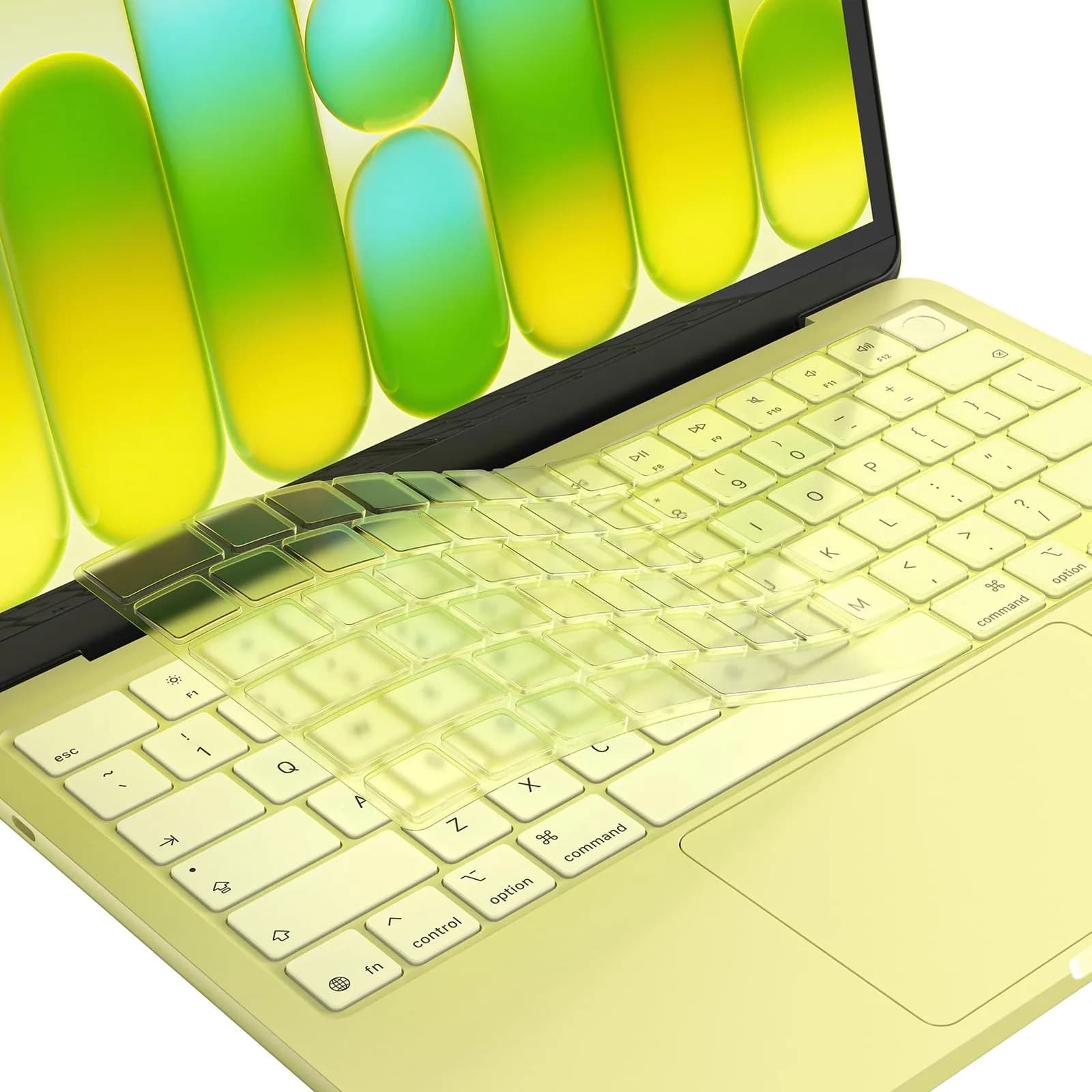 EooCoo Citrus Clear TPU Keyboard Skin for MacBook Neo/Pro 13/14/15/16, Air 13/15, US Layout | Ultra-Thin & Washable