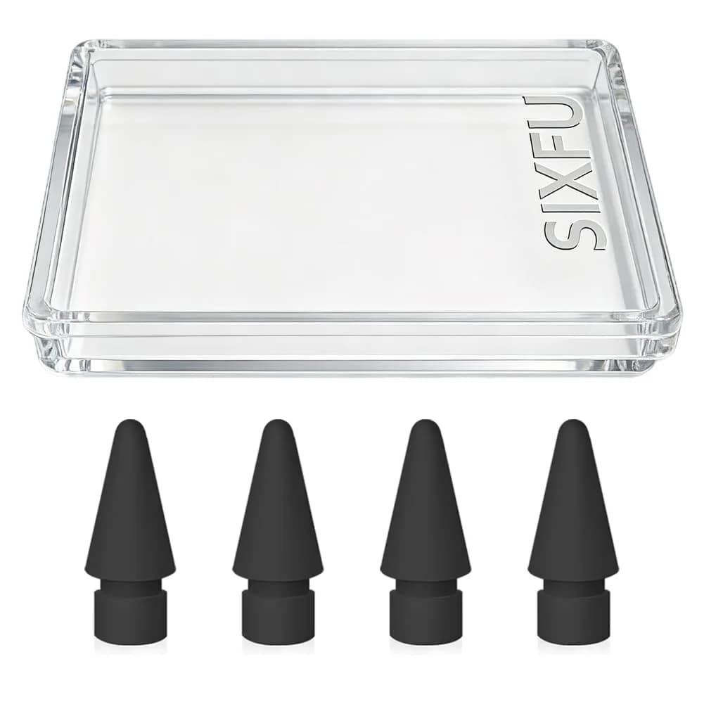 SIXFU Replacement Pencil Tips 4 PCS Black | Compatible with Apple Pencil Pro, USB-C, 1st/2nd Gen — 4PCS Black Replacement apple pencil tip
