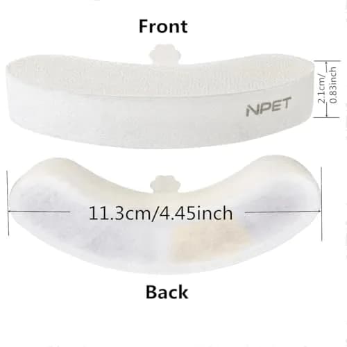 NPET Replacement Filters for WF210plus Stainless Steel Pet Water Fountain (8 Filter Packs + 8 Sponge Packs) | 5-Stage Filtration for Pet Health thumbnail 7