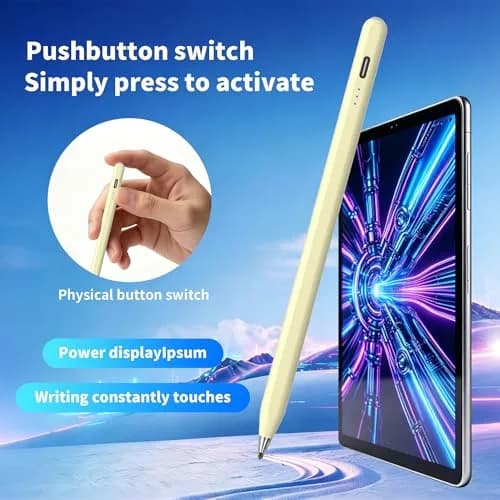 YJSK Input Pen for Samsung Galaxy Tablets | Precise, Fast Charging & Auto Sleep (Yellow) thumbnail 2