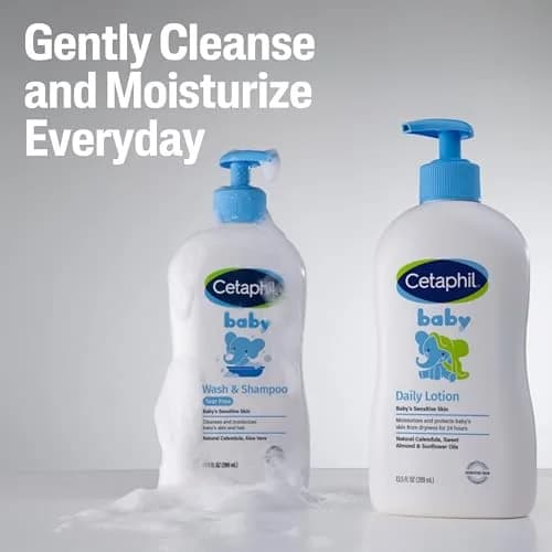 Cetaphil Baby Wash & Shampoo 13.5oz Pack of 12 Hypoallergenic Soap Free for Sensitive Skin thumbnail 5