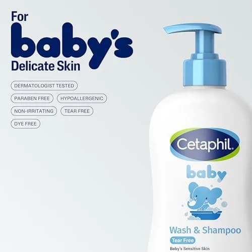 Cetaphil Baby Wash & Shampoo 13.5oz Pack of 12 Hypoallergenic Soap Free for Sensitive Skin thumbnail 6