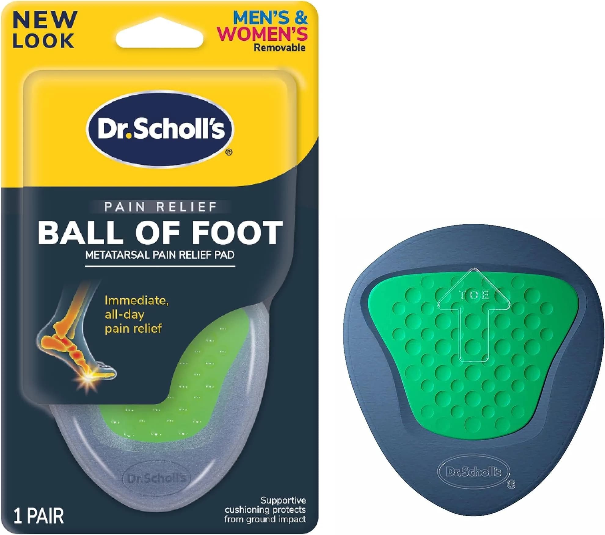 Dr. Scholl's Pain Relief Orthotics for Ball of Foot Pain | All-Day Support & Impact Absorption