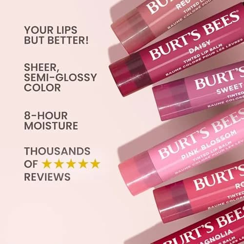 Burt's Bees Natural 2 Count Lip Balm 0.0255e | Hydrating Tinted Balm with Shea Butter & Beeswax thumbnail 3