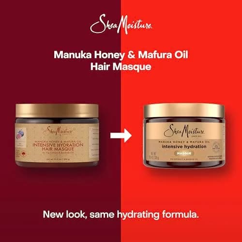 Shea Moisture Intensive Hydration Hair Masque Manuka Honey & Mafura Oil For Dry, Damaged Hair Deep Conditioning 330ml (11.5 oz) | Fortifies Follicles for Stronger, Healthier Hair thumbnail 3