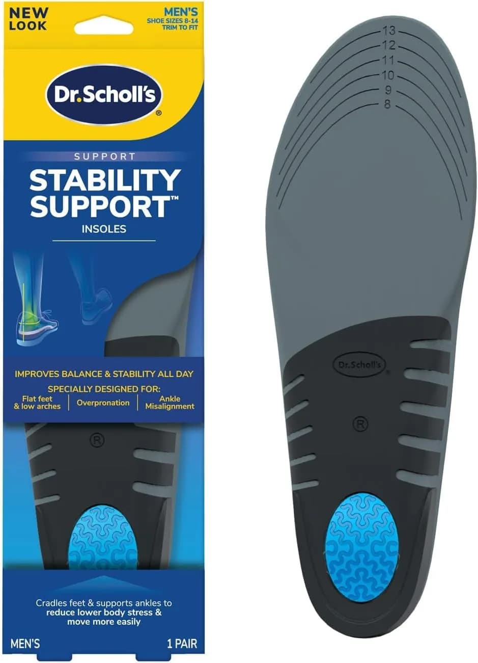 Dr. Scholl's Stability Support Insoles for Women, Size 6-10 (170g / 5.9oz) | Arch Support — Men's