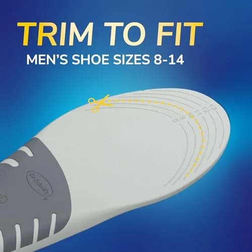 Dr. Scholl's Flat Feet Support Insoles for Men, Size 8-14 (12-Pack) | Arch Support for Overpronation thumbnail 8