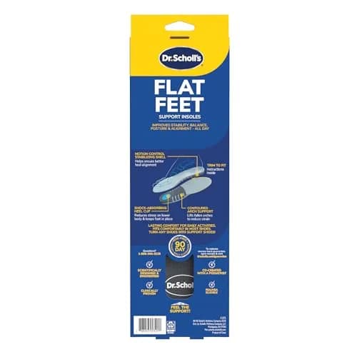 Dr. Scholl's Flat Feet Support Insoles for Men, Size 8-14 (12-Pack) | Arch Support for Overpronation thumbnail 9