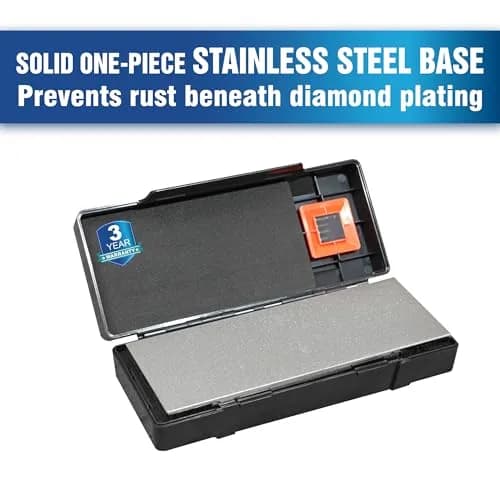 SHARPAL 163N Diamond Sharpening Stone 20.3 cm x 7.6 cm (8 in. x 3 in.) | Dual Grit Whetstone for Knife Repair & Refinement thumbnail 5