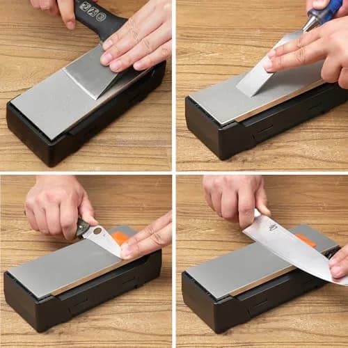 SHARPAL 163N Diamond Sharpening Stone 20.3 cm x 7.6 cm (8 in. x 3 in.) | Dual Grit Whetstone for Knife Repair & Refinement thumbnail 6