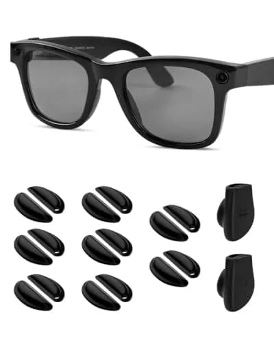 BandSmith Silicone Nose Pads & Ear Grips for Ray-Ban Meta Wayfarer | 8 Pairs Nose Pads + 1 Pair Ear Grips thumbnail 1
