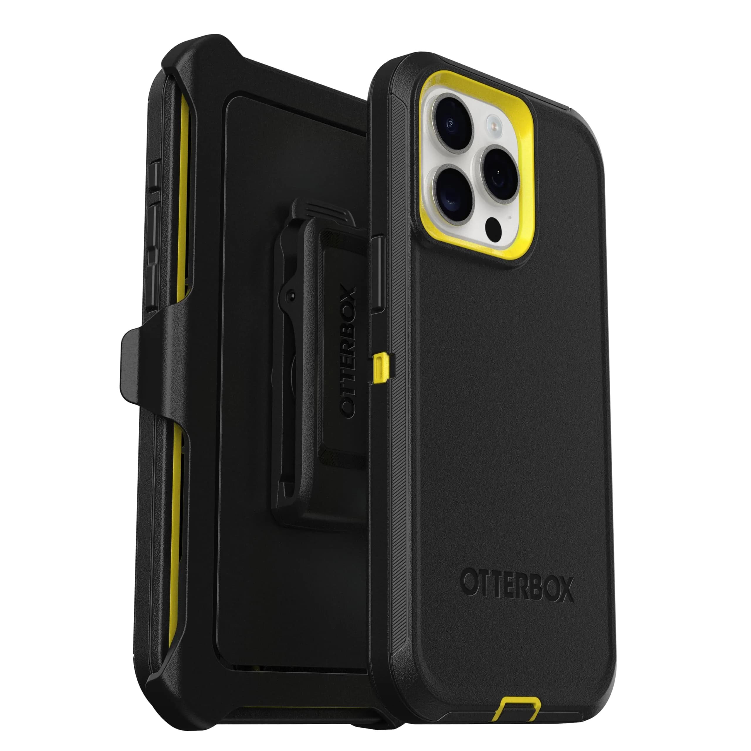 OtterBox Defender Series Case - Night Reverse (Yellow & Black) for iPhone 15 Pro Max | Rugged & Screenless — Night (Black & Yellow)