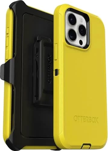 OtterBox Defender Series Case - Night Reverse (Yellow & Black) for iPhone 15 Pro Max | Rugged & Screenless thumbnail 1