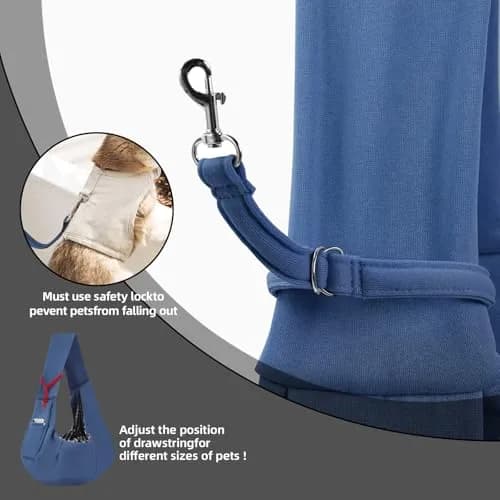 ARZQUT Dog and Cats Carrier Sling | Reversible Small Pet Carrier with Storage Pocket for Travel & Daily Use thumbnail 6