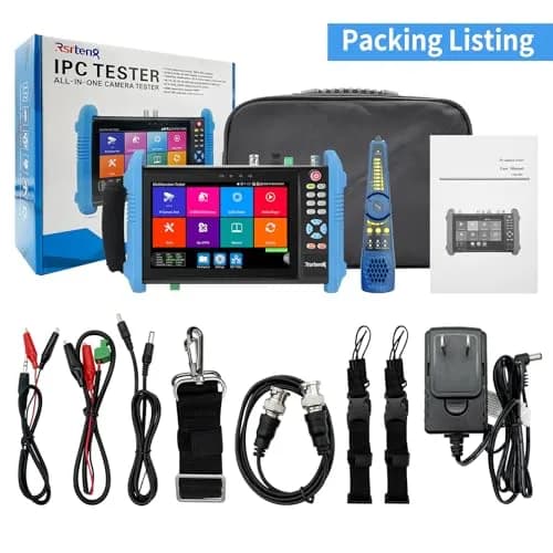 Rsrteng IPC-9800CADH Pro CCTV Tester 7” Touch Screen | 8K 32MP IP Camera Test, POE++ 90W, HD Coaxial Camera Test thumbnail 9
