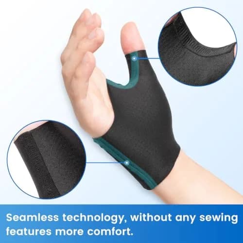 Velpeau Elastic Thumb Wrist Support Brace Large | Splashproof Compression Sleeve for Arthritis & Tendonitis thumbnail 3