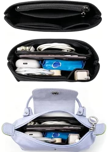 Umiup Felt Mini Purse Bag Organizer for Longchamp Small Tote XS (1.97*6.5*3.15in) | Keeps Handbags Tidy thumbnail 3