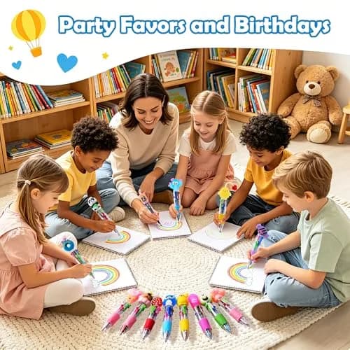 BIMORITA 36Pcs Mini Multicolor Pens in One 4-in-1 | Smooth Ink Flow thumbnail 6