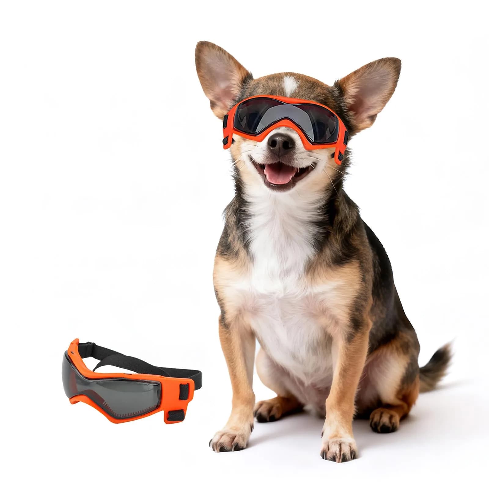 PETLESO XS Dog Goggles Chihuahua Glasses 3.74 in (9.5 cm) | Anti-UV Eye Protection for Tiny Dogs & Cats