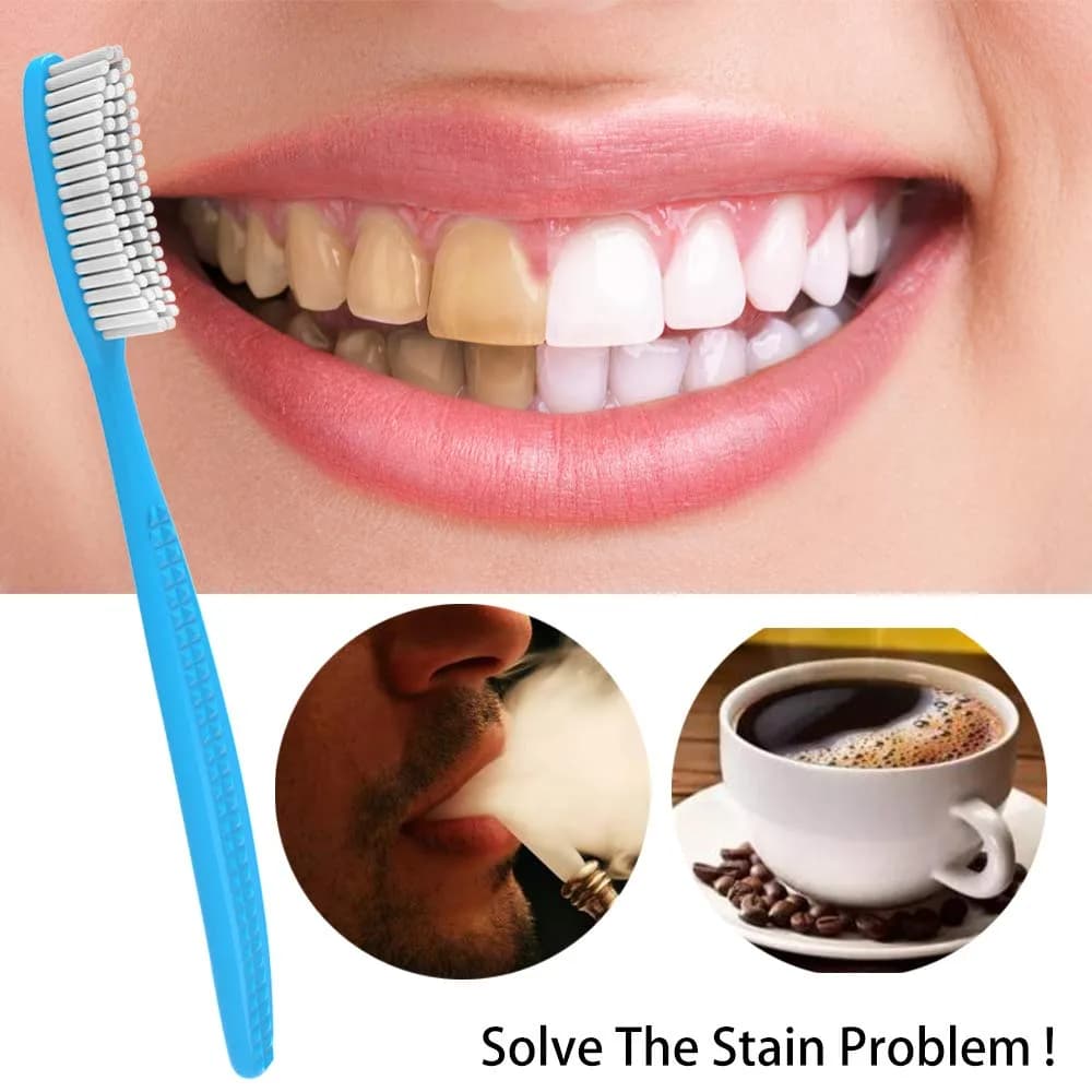 DR PERFECT Extra Hard & Firm Toothbrush Large Long Head Whitening Teeth Pack of 4 (Navy) | Heavy Stain Removal thumbnail 4