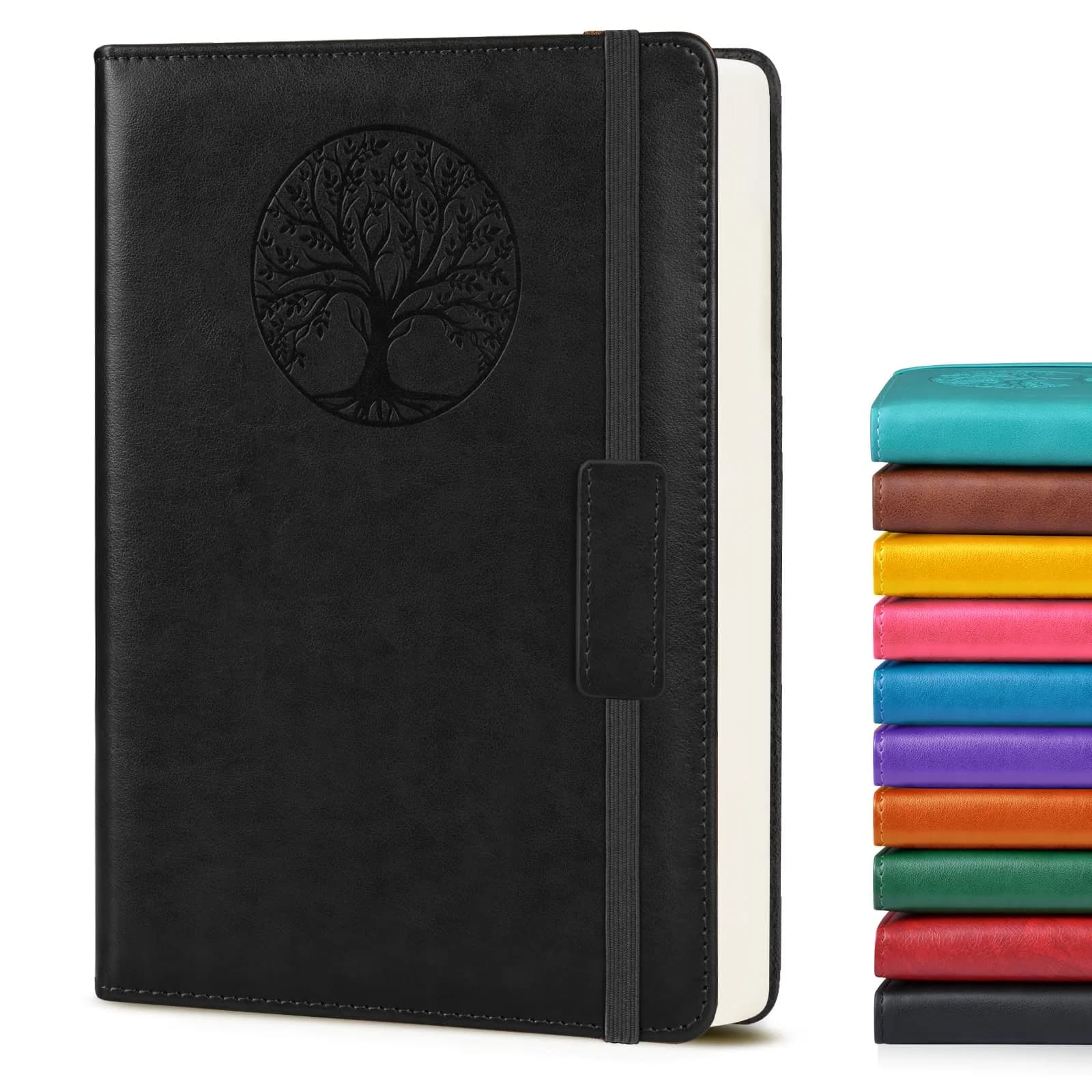 Biuwory Vintage Hardcover Journal Notebook, A5 Lined Pages (5.7"×8.3") | College Ruled Notebook for Writing