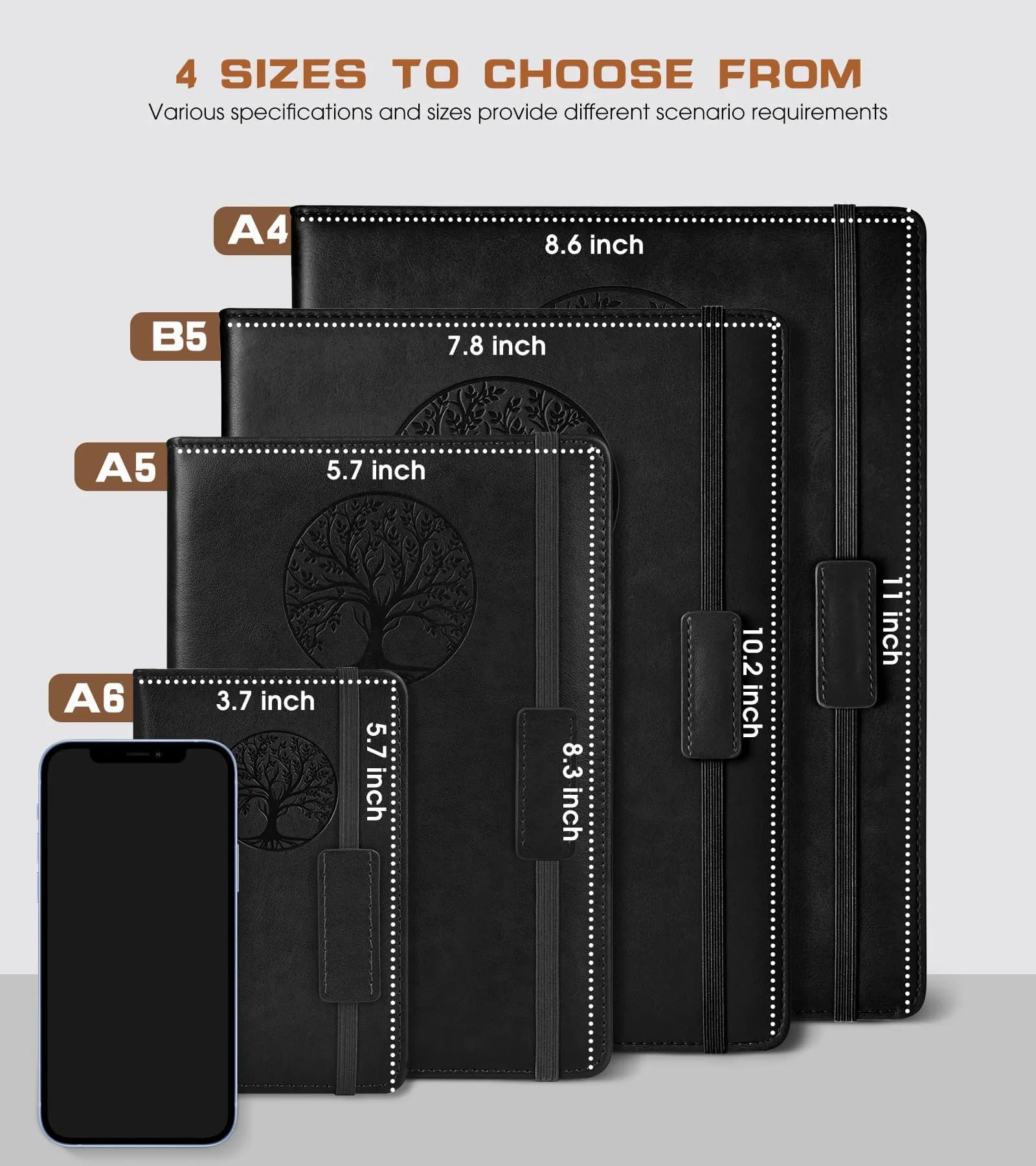 Biuwory Vintage Hardcover Journal Notebook, A5 Lined Pages (5.7"×8.3") | College Ruled Notebook for Writing thumbnail 2