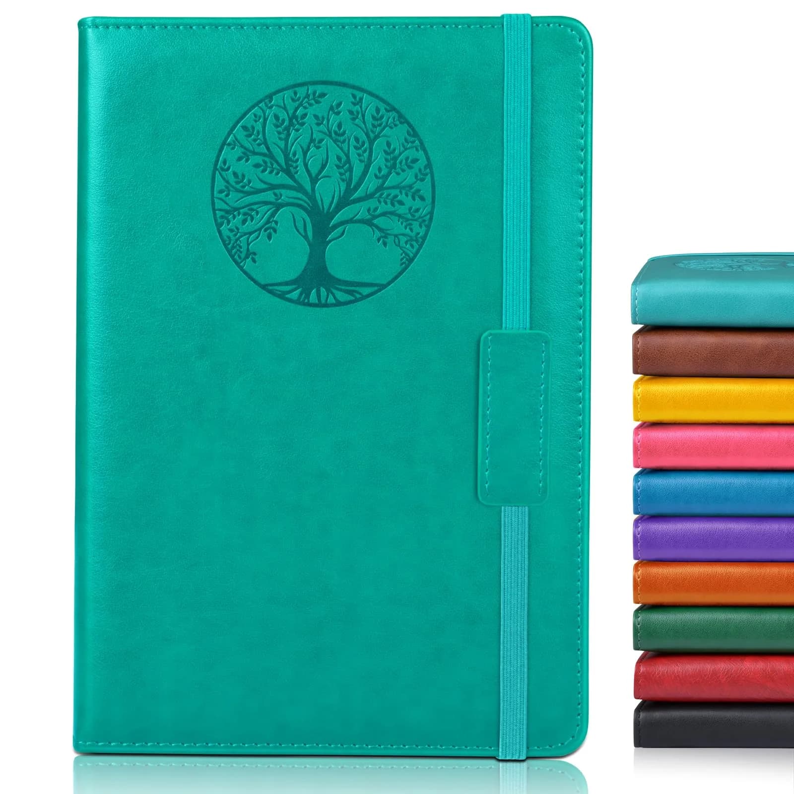Biuwory A5 Leather Journal Notebook 140 Lined Pages 14.7cm x 21.1cm (5.7"x8.3") | Vintage Hardcover for Daily Writing