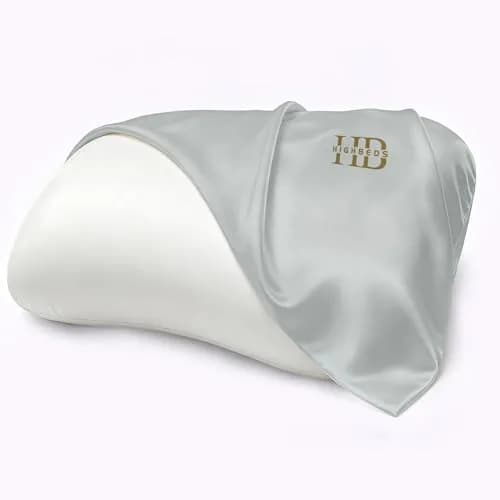 HighBeds Cervical Neck Pillow - Side Sleeper Pillow for Neck Pain Relief, Soft Ergonomic Memory Foam, Ice Silk Zipperless Pillowcase, Eco-Friendly Material thumbnail 1