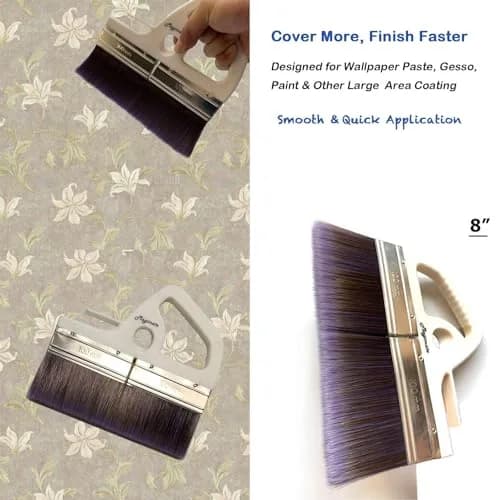 Magimate 8" Large Paint Brush Pack of 2 | Wide Varnish & Stain Brushes for Walls & Art thumbnail 6