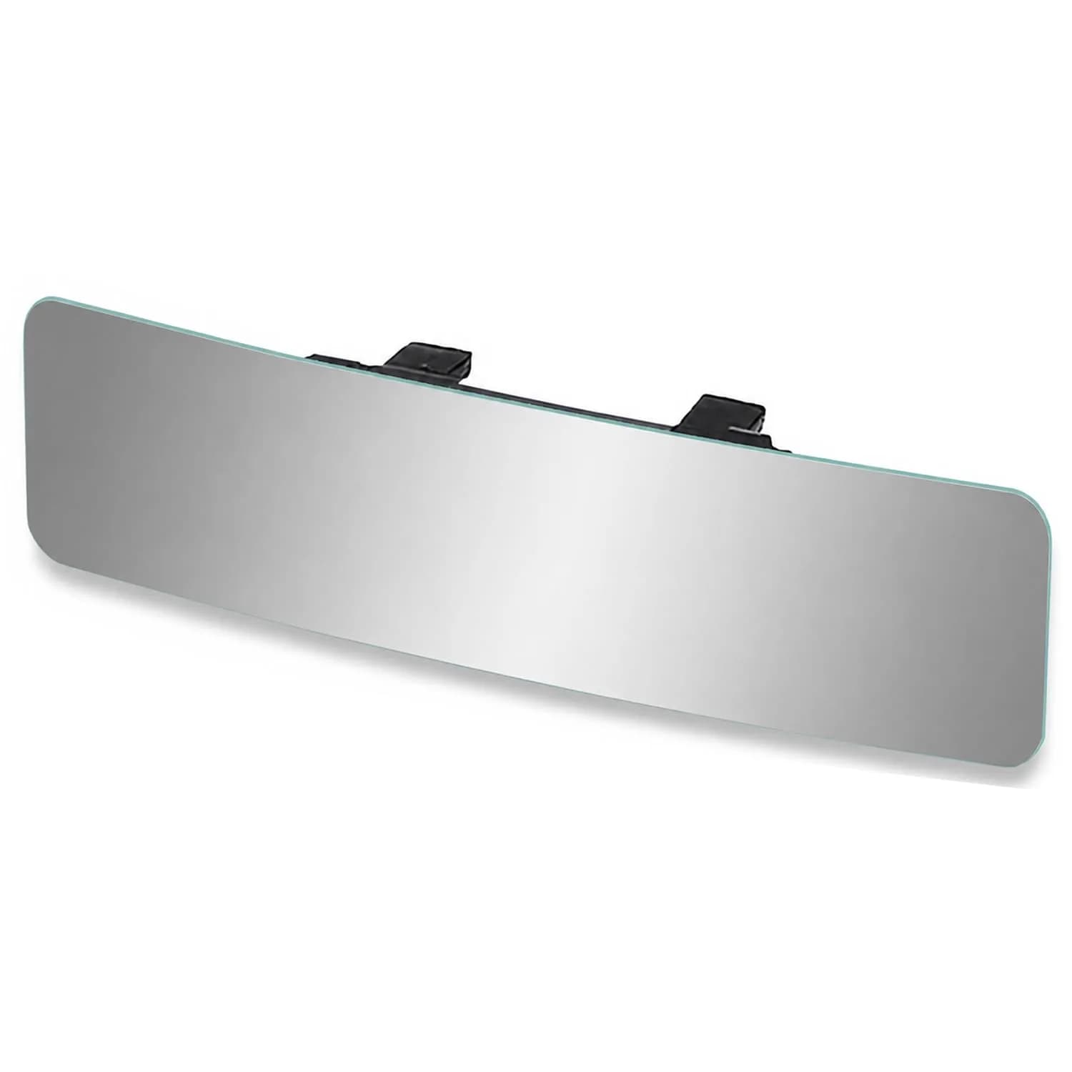 SkycropHD Wide Angle Panoramic Car Rearview Mirror, 12'' | Frameless, Convex, White — Gray