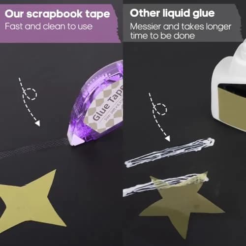 Secopad Double Sided Tape for Crafts, 6 Pack, 0.3in x 26ft Each | Mess-Free Adhesive Roller thumbnail 4